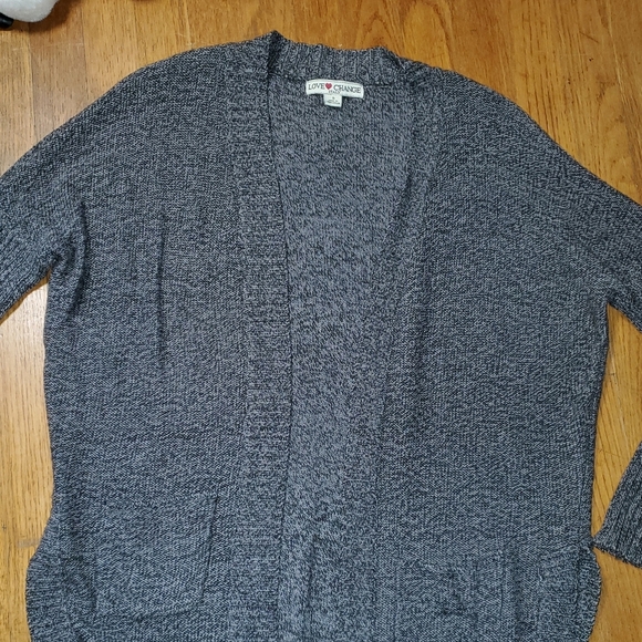Love Change Italy Gray Open Front Cardigan - Picture 10 of 10